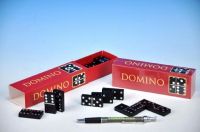 Domino společenská hra dřevo 28ks v krabičce 15,5x3,5x5cm Detoa