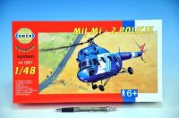 Model Kliklak Vrtulník Mil Mi 2 - Policie 27,6x30cm v krabici 34x19x5,5cm Směr