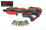 Pistole na pěnové náboje 10ks plast 54cm na baterie  dětské zbrané