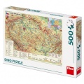 Puzzle Mapa České Republiky 47x33cm 500dílků v krabici 33x23x3,5cm Dino