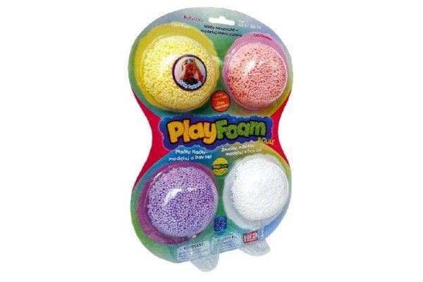 PlayFoam Modelína/Plastelína kuličková 4 barvy na kartě 18x27x4cm PEXI