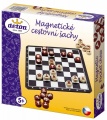 Magnetické cestovní šachy dřevo společenská hra v krabici 20x20x4cm Detoa
