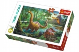 Puzzle Dinosauři 33x22cm 60 dílků v krabici 21x14x4cm Trefl