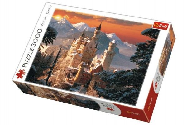 Puzzle Zimní zámek Neuschwanstein 3000 dílků 116x85cm v krabici 40x27x9cm Trefl