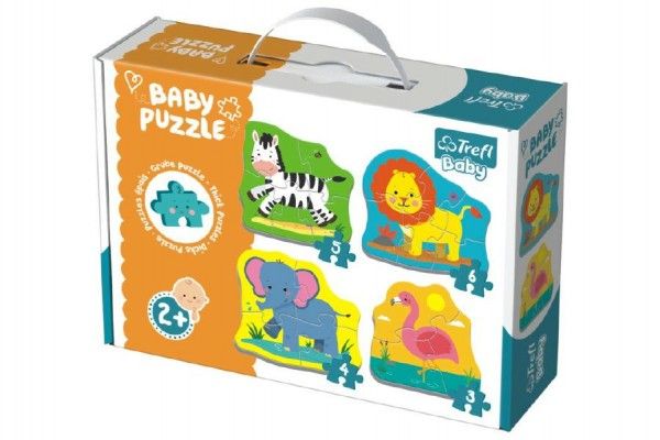 Puzzle baby Safari 4ks v krabici 27x19x6cm 2+ Trefl