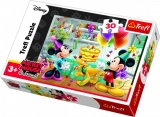 Puzzle Mickey a Minnie slaví narozeniny Disney 27x20cm 30 dílků v krabičce 21x14x4cm Trefl