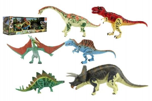 Sada Dinosaurus hýbající se 6ks plast v krabici 48x17x13cm Teddies