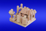 Stavebnice Malý Architekt kostky dřevo 120ks v krabici Detoa