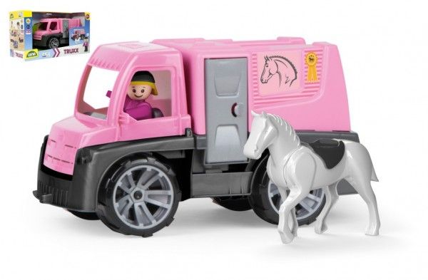 Auto Truxx přeprava koní s figurkami plast 26cm v krabici 39x22x16cm 24m+ Lena