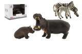 Zvířátka safari ZOO 11cm sada plast 2ks 2 druhy v krabičce 16x11x9,5cm