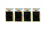 Škrabací mini obrázek duhový 8,5x12cm 4 druhy v sáčku 36ks v boxu SMT Creatoys