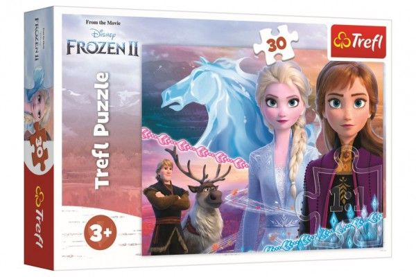 Puzzle Ledové království II/Frozen II 30 dílků 27x20cm v krabici 21x14x4cm Trefl