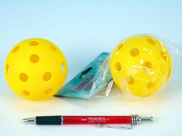 Floorball míč plast průměr 7,5cm asst 2 barvy v sáčku UNISON