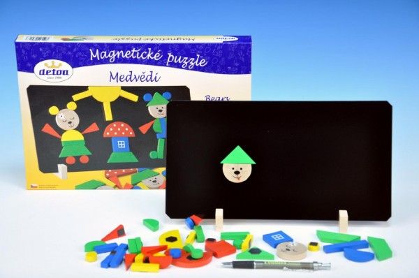 Magnetické puzzle Medvědi v krabici, puzzle, detoa, dřevěné puzzle
