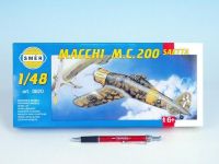 Model Macchi M.C. 200 Saetta 16,1x21,2cm v krabici 31x13,5x3,5cm Směr