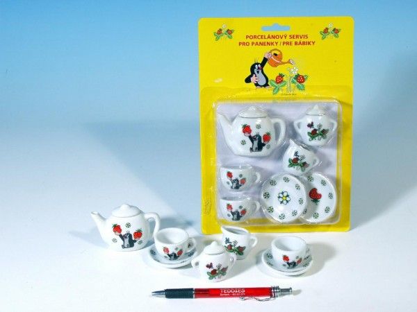 Nádobí - čajový set Krtek porcelán na kartě dětské nádobí Wiky