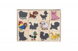 Pexeso zvířátka a jejich stíny dřevo společenská hra 12ks v krabičce 16,5x12,5x1,5cm Detoa