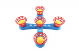 Házecí hra plast kříž s kruhy + košíčky s míčky v síťce Teddies