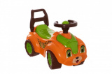 Odrážedlo auto plast oranžovo-zelené 29x36x62cm v sáčku od 12 do 35 měsíců Teddies