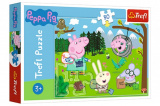 Puzzle Prasátko Peppa/Peppa Pig Výlet do lesa 27x20cm 30 dílků v krabičce 21x14x4cm