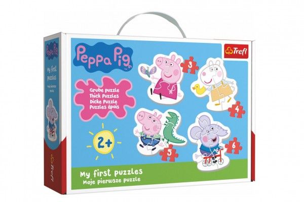 Puzzle pro nejmenší Prasátko Peppa/Peppa Pig 18 dílků v krabici 27x19x6cm 2+ Trefl