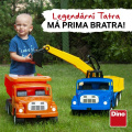 Auto Tatra 148 plast 72cm Bagr na písek v krabici - modrožlutý Dino