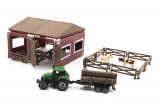 Sada domácí farma plast se zvířátky s traktorem 51ks v krabici 45x29x5,5cm Teddies