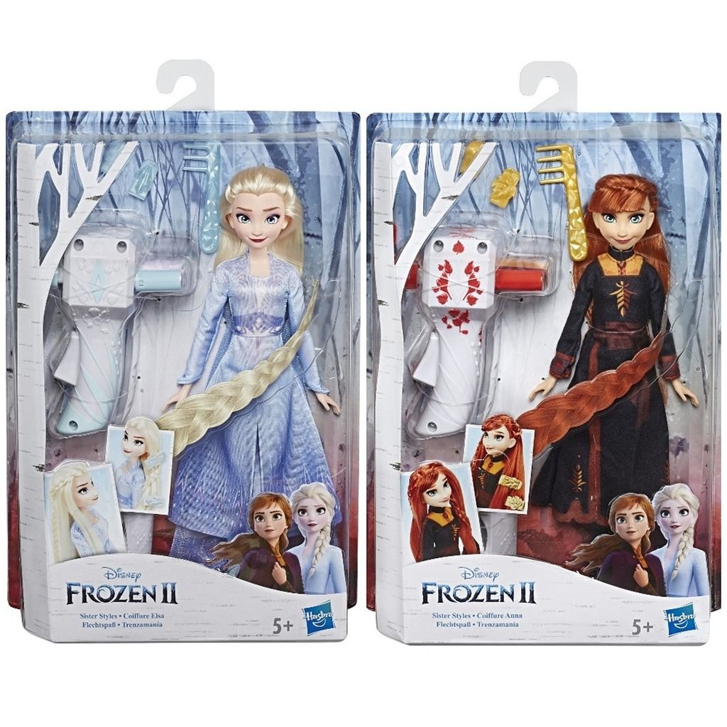 Frozen 2 Panenka Elsa/Anna se zaplétačem vlasů Hasbro