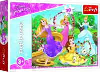 Puzzle Princezny Disney 27x20cm 30 dílků v krabičce 21x14x4cm Trefl