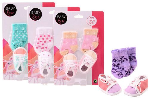 Botičky + ponožky pro panenky Baby Rose Johntoys