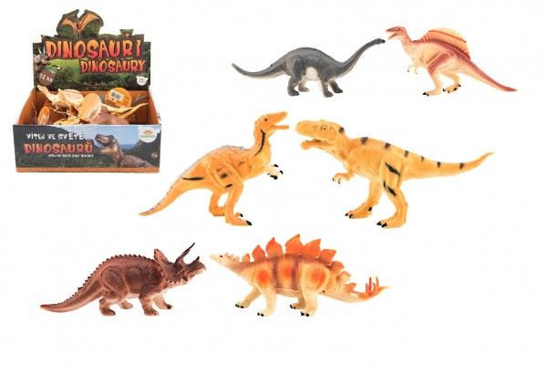 Dinosauři plast 16-18cm mix druhů 12ks v boxu Teddies