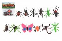 Hmyz/zvířátko mini plast 4-8cm 12 ks v sáčku Teddies