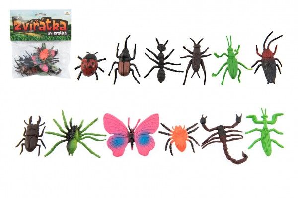 Hmyz/zvířátko mini plast 4-8cm 12 ks v sáčku Teddies