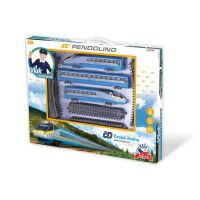 Vlak 3 vagóny s kolejemi plast České dráhy SC Pendolino plast se zvukem a světlem v krabici Rappa