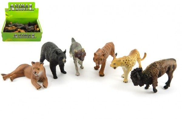 Zvířátka safari ZOO plast 10cm mix druhů 24ks v boxu Teddies