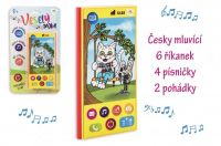 Veselý Mobil Telefon plast česky mluvící 7,5x15cm na baterie se zvukem na kartě