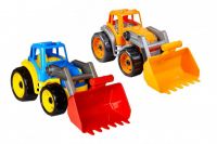 Traktor/nakladač/bagr se lžící plast na volný chod 2 barvy 17x37x17cm 12m+ Teddies