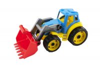 Traktor/nakladač/bagr se lžící plast na volný chod 2 barvy 17x37x17cm 12m+ Teddies