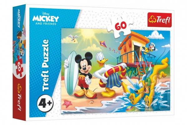 Puzzle Mickey a Donald Disney 33x22cm 60 dílků v krabici 21x14x4cm Trefl