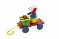 PPes s xylofonem dřevo tahací, hračka, dřevěná hračka, český výrobek, Teddies