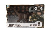 Dinosaurus na ovládání IC plast 27cm na baterie se světlem se zvukem v krabičce 33x21x10cm Teddies