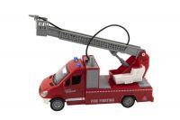 Auto hasiči plast 27cm na setrvačník na baterie se zvukem se světlem v krabici 32x19x12cm Teddies