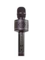 Mikrofon Karaoke Bluetooth černý na baterie s USB kabelem v krabici 10x28x8,5cm Teddies