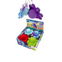 Přívěšek Bubble pops-Praskající bubliny chobotnice silikon antistr. spol. hra 4 barvy 24ks box Teddies