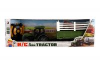 Traktor s vlekem RC plast 43cm 2,4GHz na dálk. ovl. na baterie 2 druhy v krabici 52x17x12cm Teddies
