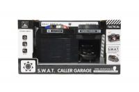 Garáž policie/swat + auto 15 cm na baterie se světlem se zvukem v krabici 37x20x24,5cm Teddies