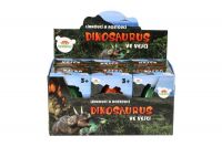 Vejce líhnoucí a rostoucí dinosaurus plast 2 barvy v krabičce 10x15cm 6ks v boxu Teddies
