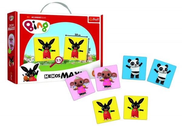 Pexeso Maxi Králíček Bing 24 kusů společenská hra v krabici 37x29x6cm 24m+ Trefl