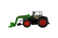 Traktor Bburago s nakladače Fendt 1050 Vario/New Holland kov/plast 16cm 2 druhy v krabičce 21x11x8cm