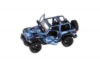 Auto Kinsmart Jeep Wrangler Camo Edition kov/plast 13cm 3 barvy na zpětné natažení 12ks v boxu Teddies